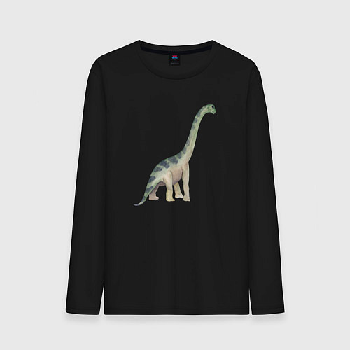 Мужской лонгслив Mamenchisaurus Мамэньсизавр маменчизавр / Черный – фото 1