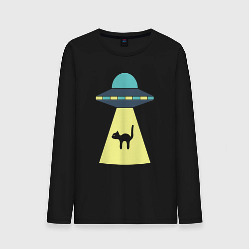 Мужской лонгслив Похищение кота / Черный – фото 1