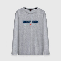 Лонгслив хлопковый мужской West Ham FC Classic, цвет: меланж