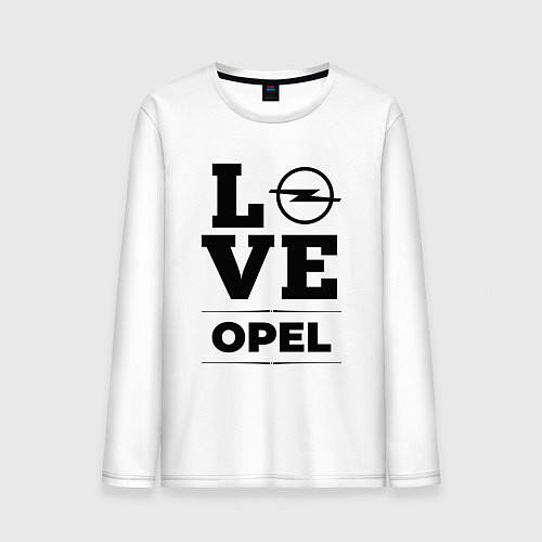 Мужской лонгслив Opel Love Classic / Белый – фото 1