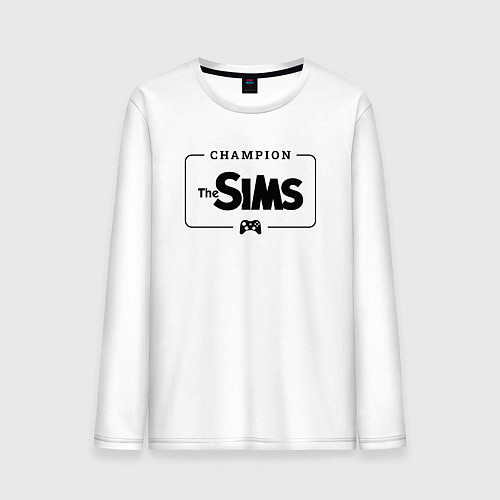 Мужской лонгслив The Sims Gaming Champion: рамка с лого и джойстико / Белый – фото 1