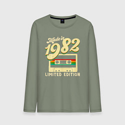 Лонгслив хлопковый мужской Сделано в 1982 году, ограниченная серия, цвет: авокадо
