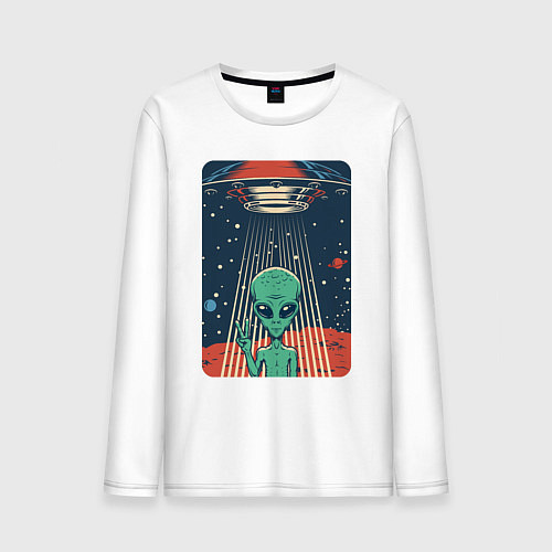 Мужской лонгслив Mars Alien / Белый – фото 1