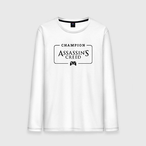 Мужской лонгслив Assassins Creed Gaming Champion: рамка с лого и дж / Белый – фото 1