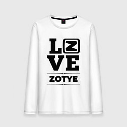 Лонгслив хлопковый мужской Zotye Love Classic, цвет: белый