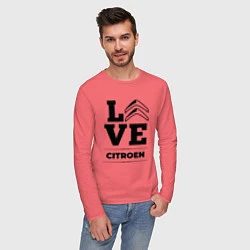 Лонгслив хлопковый мужской Citroen Love Classic, цвет: коралловый — фото 2