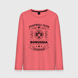 Лонгслив хлопковый мужской Borussia: Football Club Number 1 Legendary, цвет: коралловый