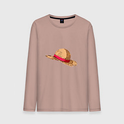 Лонгслив хлопковый мужской LUFFY HAT, цвет: пыльно-розовый