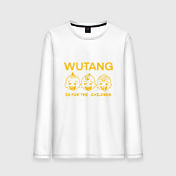 Лонгслив хлопковый мужской Wu-Tang Childrens, цвет: белый
