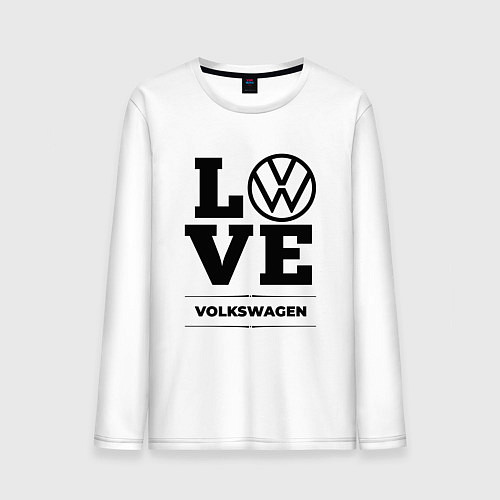 Мужской лонгслив Volkswagen Love Classic / Белый – фото 1