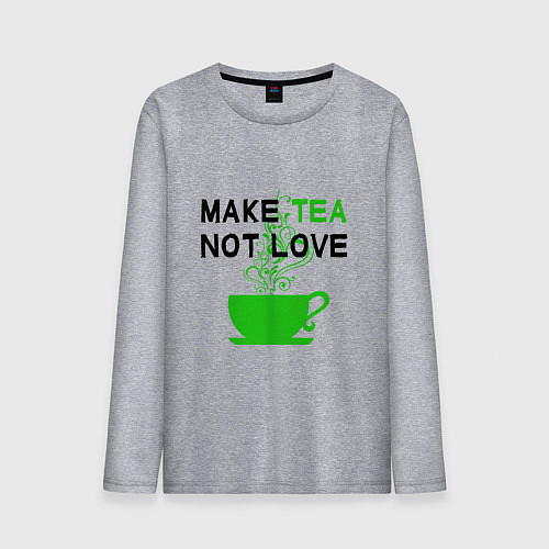 Мужской лонгслив Make tea, not love / Меланж – фото 1