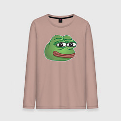 Мужской лонгслив Пепе Лягушонок доволен
