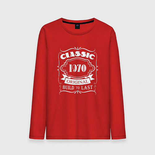 Мужской лонгслив 1970 - classic / Красный – фото 1