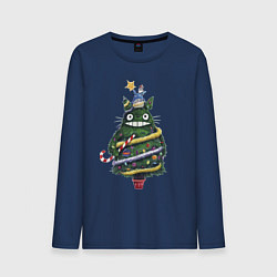 Мужской лонгслив Тоторо - Новогодняя ёлка