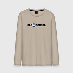 Мужской лонгслив Old school, шеврон старой школы