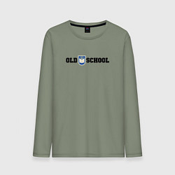 Мужской лонгслив Old school, шеврон старой школы