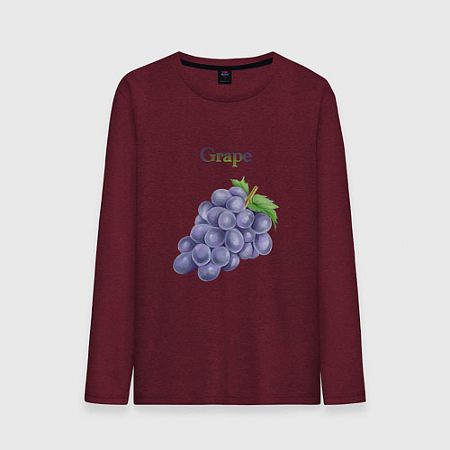 Мужской лонгслив Grape виноград / Меланж-бордовый – фото 1