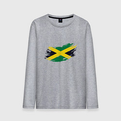 Лонгслив хлопковый мужской Jamaica Flag, цвет: меланж