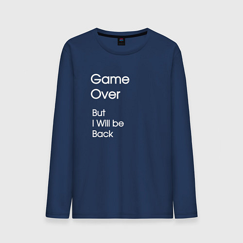 Мужской лонгслив Game Over? / Тёмно-синий – фото 1