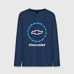 Лонгслив хлопковый мужской Chevrolet в стиле Top Gear, цвет: тёмно-синий