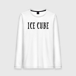 Лонгслив хлопковый мужской Ice Cube - logo, цвет: белый