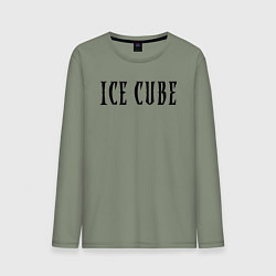 Лонгслив хлопковый мужской Ice Cube - logo, цвет: авокадо