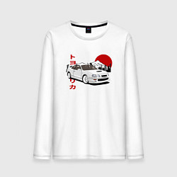 Лонгслив хлопковый мужской Celica gt-four st205 Retro JDM, цвет: белый