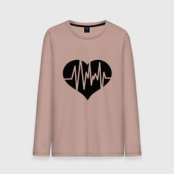 Мужской лонгслив Кардиограмма сердца