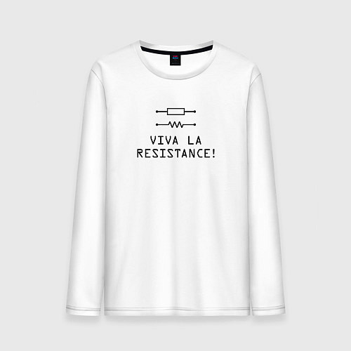 Мужской лонгслив Viva la resistance / Белый – фото 1