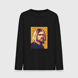 Лонгслив хлопковый мужской Nirvana - Cobain, цвет: черный