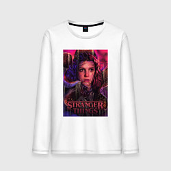 Лонгслив хлопковый мужской Stranger Things eleven, цвет: белый