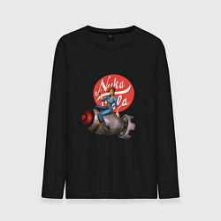 Лонгслив хлопковый мужской Nuka - cola bomb, цвет: черный