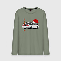 Лонгслив хлопковый мужской Nissan Silvia S14 Sr20 Japan Car, цвет: авокадо