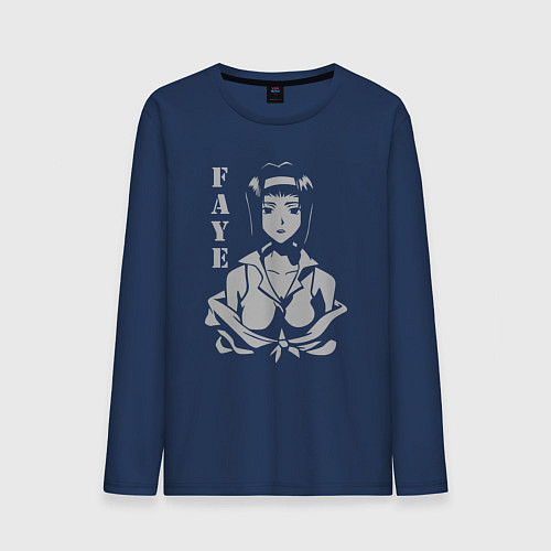 Мужской лонгслив Фэй Валентайн / Тёмно-синий – фото 1