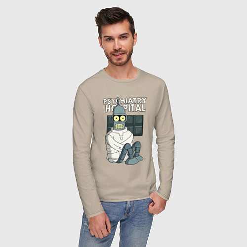 Мужской лонгслив Bender - hospital / Миндальный – фото 3