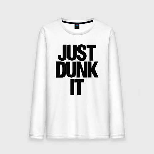 Мужской лонгслив Just Dunk It / Белый – фото 1