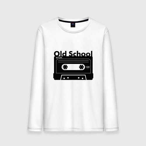 Мужской лонгслив Я человек старой школы / Белый – фото 1