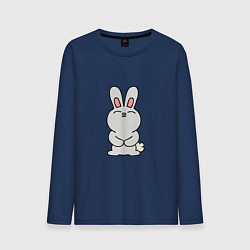 Лонгслив хлопковый мужской Cute Rabbit, цвет: тёмно-синий