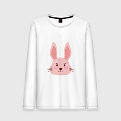 Лонгслив хлопковый мужской Pink - Rabbit, цвет: белый