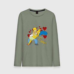 Мужской лонгслив Гомер и Мардж Симпсон