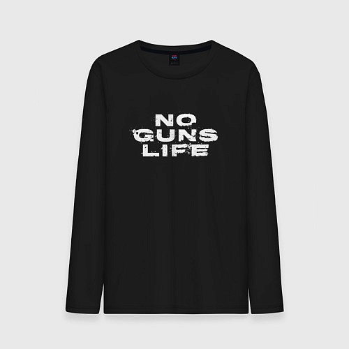 Мужской лонгслив No Guns Life лого / Черный – фото 1