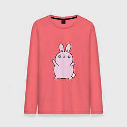 Лонгслив хлопковый мужской Pink - Bunny, цвет: коралловый