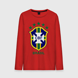 Лонгслив хлопковый мужской Brasil CBF, цвет: красный