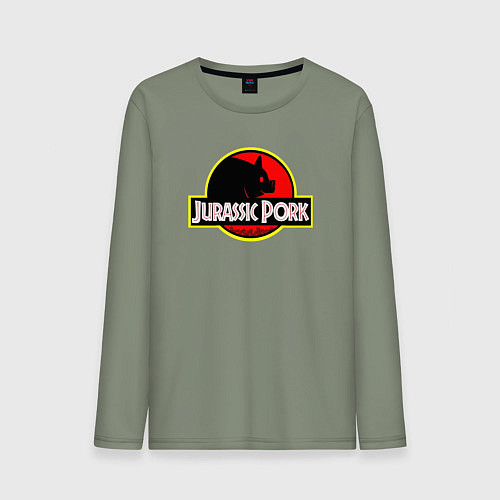 Мужской лонгслив Jurasic Pork / Авокадо – фото 1
