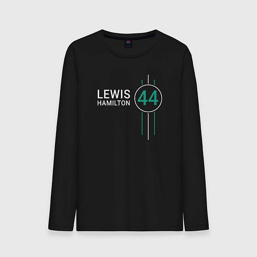 Мужской лонгслив Льюис Хэмилтон 44 Формула 1 / Черный – фото 1