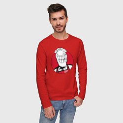 Лонгслив хлопковый мужской Доктор Ливси - KFC Edition, цвет: красный — фото 2