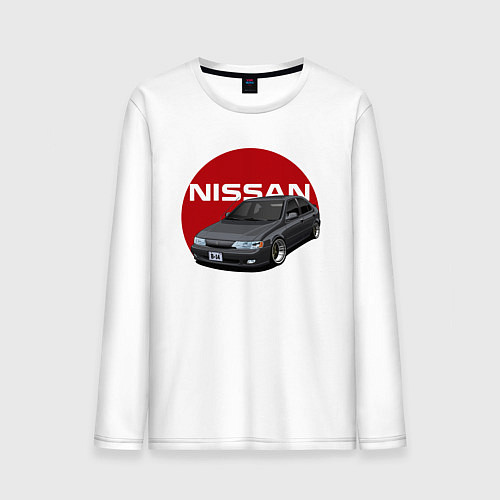 Мужской лонгслив Nissan B-14 / Белый – фото 1