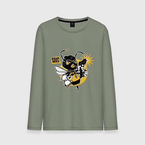 Мужской лонгслив Wu - killa beez / Авокадо – фото 1