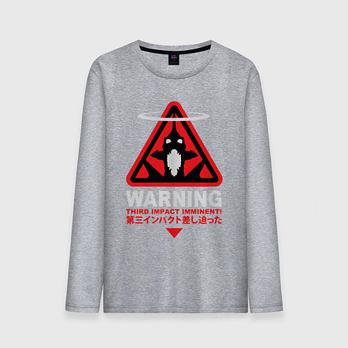 Мужской лонгслив Evangelion третий удар / Меланж – фото 1