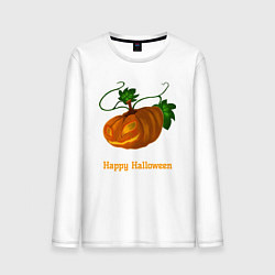 Лонгслив хлопковый мужской Trembling pumpkin, цвет: белый